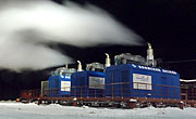 Gas powered generators at Central processing facility